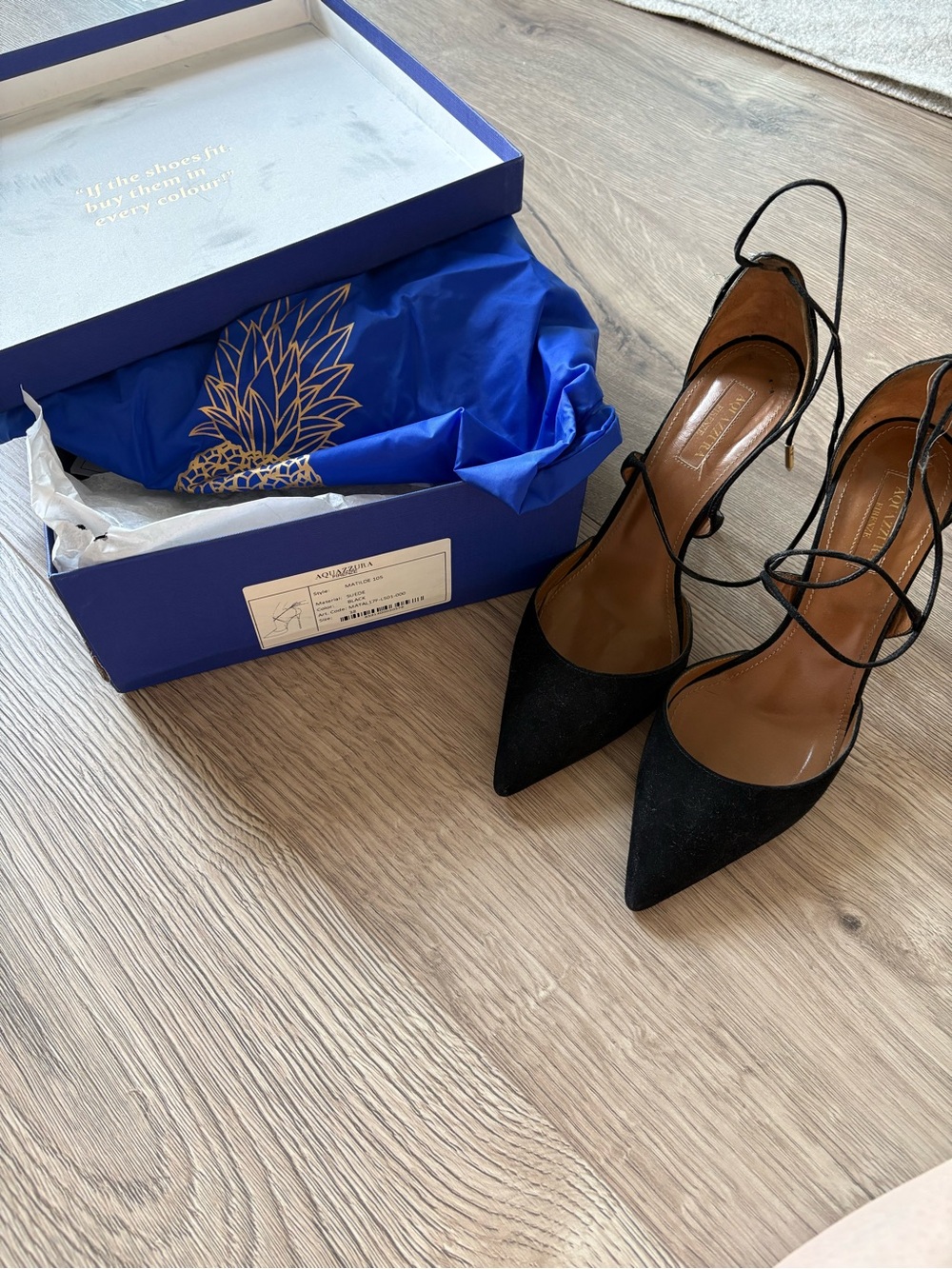 Aquazzura Matilde 105 - size 38 - black